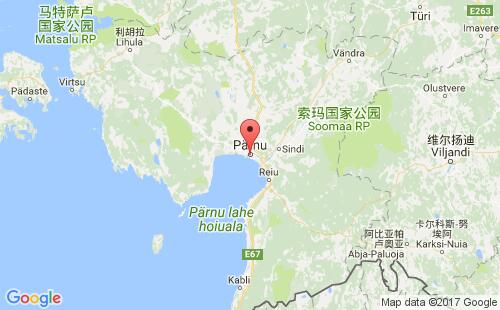 派尔努港口地图