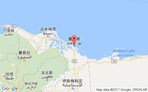 塞得港东港口地图